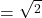 \[ &sigma; = \sqrt{&sigma;^2} \]