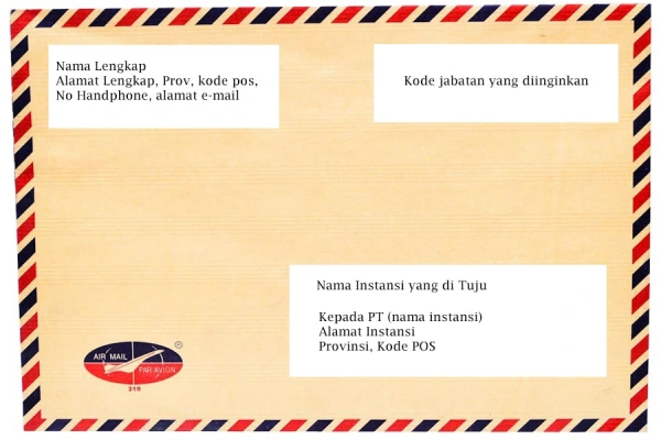 tampilan depan amplop lamaran kerja